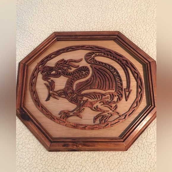 Wood Hand Carved Dragon Detailed Artwork Art Home Decor
Sold as shown in picture - Picture 4 of 12